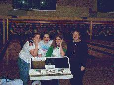 Ruby, Brittani, Marissa and Jessica pose prior to the singles and doubles competition