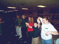 Brandon, Jennifer, Jenny, Darren and Ruby ham it up prior to competition